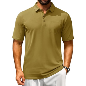 Chemises polo décontractées pour hommes en coton piqué respirant pour le golf - Product Image 2