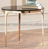 Table basse moderne en acier inoxydable, forme circulaire, dorée ou argentée, moderne, pour le salon, or ou argent