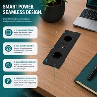 Toma de corriente de aluminio para muebles, escritorio de conferencias, toma de corriente oculta, toma de corriente empotrada, toma Usb tipo C