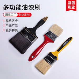 Pinceaux à peinture murale en poils de porc 50 mm, qualité industrielle, manche en plastique, personnalisable OEM - Product Image 5