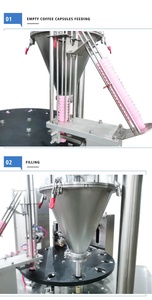 Remplisseur rotatif super populaire de Siemens alimenté par PLC pour les poudres: farine, poudre de café, poivre noir, épices - Product Image 2