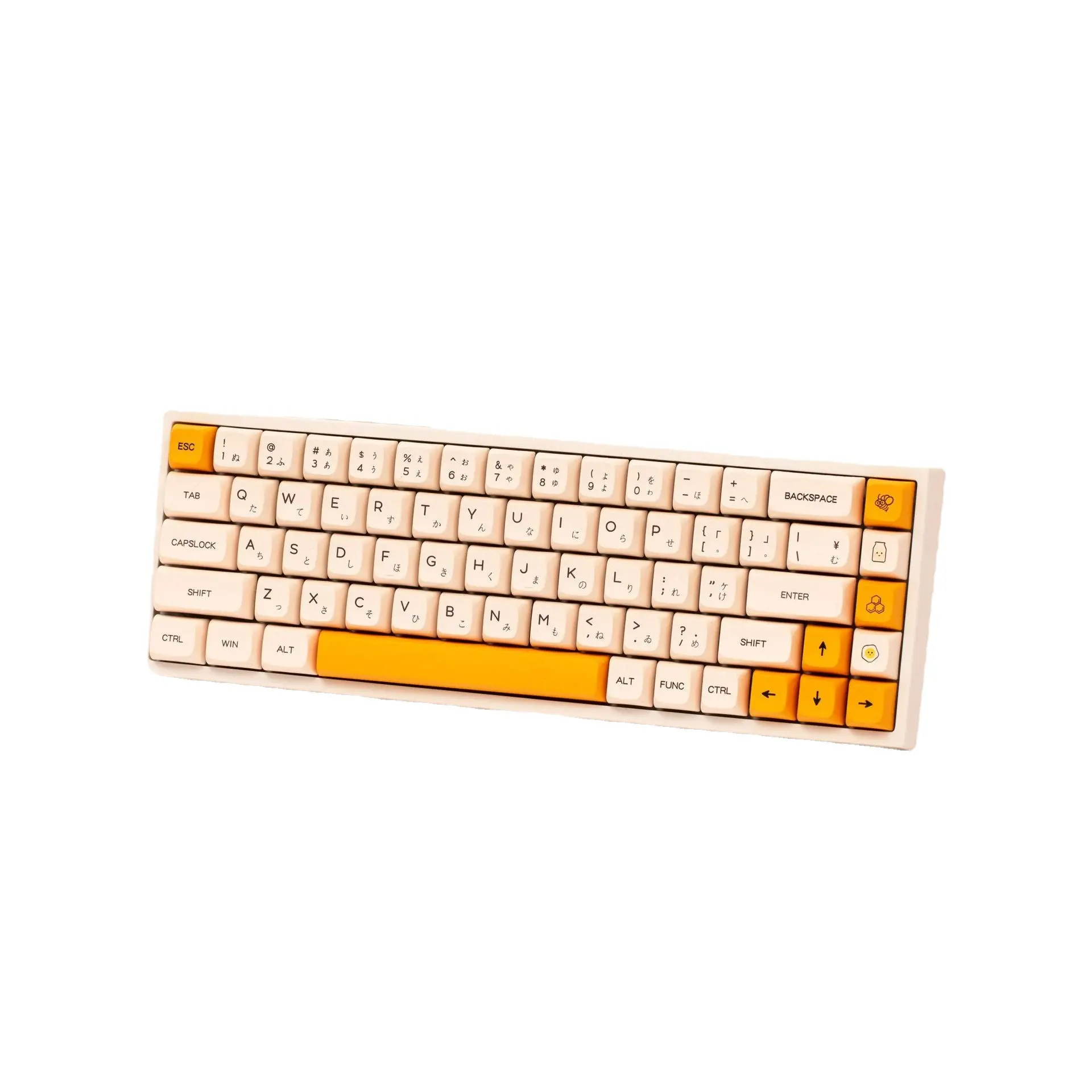140 Keys PBT XDA profile Dye Sub Keycap Honey Milk Theme Japanese English Layout Keycaps For Mechanical Keyboards