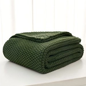 Douceur Rust Orange Akrilik Nefes Alabilen Modern Yumuşak Kalın Örgülü <span class=keywords><strong>Balıkçı</strong></span> Kablosu Desenli Örme Battaniye - Product Image 5