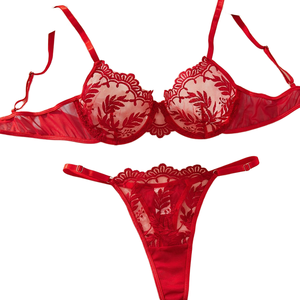 Olgun bayan seksi açık fincan ve iç çamaşırı seti fantezi dantel sutyen seksi bayanlar resimleri şeffaf dantel kırpma üst sutyen - Product Image 2