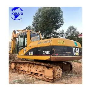 Construction Machine Caterpillar 320C Excavator Second Hand Used Crawler Digger With Backhoe Bucket