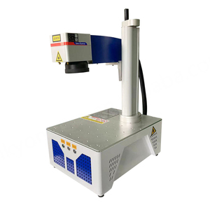 New Custom Mini 20W 30W Case <b>Folding</b> Button 3D Fiber Engraving AI Supported Portable Laser Marking Machine for Metals - Product Image 1
