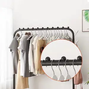 Factory Directly Sale Stand Entrance Coat Rack Metal Storage Home Use Black Coat Hanger Stand