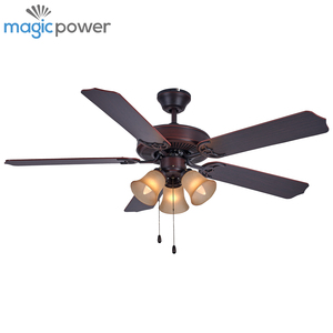 Hot bán 52 inch truyền thống Retro lưỡi AC động cơ phòng khách tiếng ồn thấp quạt trần với ánh sáng - Product Image 1