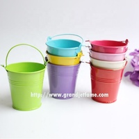 Pot Bunga Mini dari Logam Galvanis