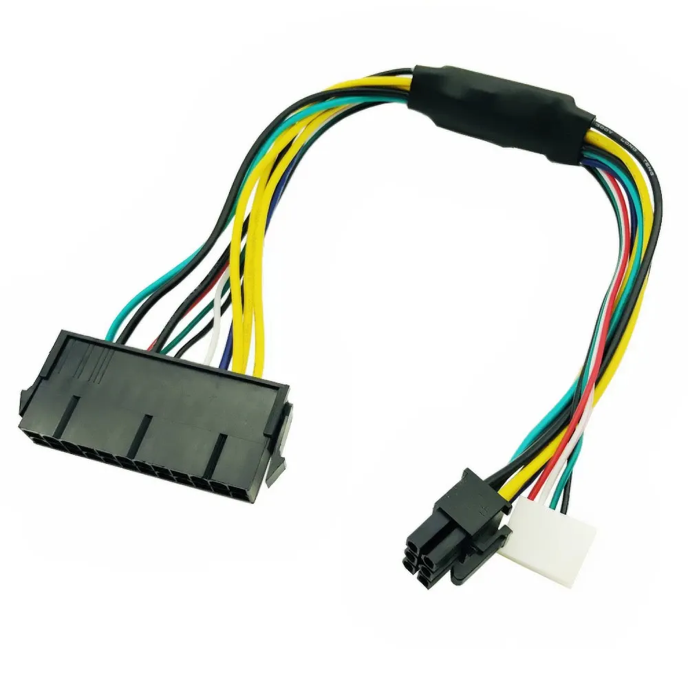 ATX 24pin to Motherboard 2-ports 6pin Adapter PSU Power Supply Cable Cord for HP Z220 Z230 SFF Mainboard Server 30cm