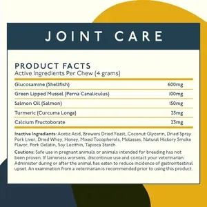 Гигиенические ежедневные мягкие жевательные суставы с глюкозамином HCI MSM хондроитин сульфат для восстановления и восстановления бедер и суставов - Product Image 4