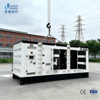 Générateur diesel silencieux 1000 kVA, refroidi par eau, trois moteurs 1500 tr/min 50 Hz, durable, démarrage automatique ATS, sur remorque, pour chantier de construction