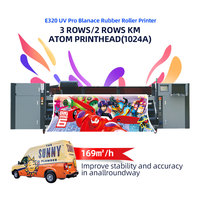 E320 UV Pro Blanace резиновый роликовый принтер 3 ряда/2 ряда KMATOM печатающая головка (1024A)