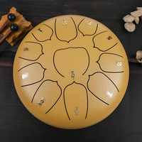 Hot Sale 10 Inch Steel Ethereal Drum Percussion Musical Instruments 11 Tones Tongue Drum for Children Enlightenment