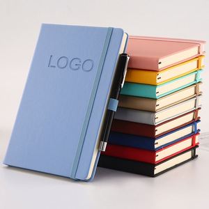 Wholesale Custom Logo A5 Notebook Elastic Strap Pen Holder PU Leather Journals Notebook Hardcover Diary <b>Note</b> <b>Books</b> with logo - Product Image 1