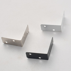 Corner <b>Bracket</b> Carbon Steel Black <b>Silver</b> Spray Paint Durable For Shelf Support Connectors - Product Image 3
