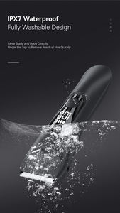 Afeitadora Eléctrica Profesional <span class=keywords><strong>para</strong></span> Hombre con Cuchilla de Cerámica, Recortadora Facial y de Bikini, Depiladora Púbica, Pantalla LED, Máquina de Corte de Pelo con Motor de 8000 RPM - Product Image 3