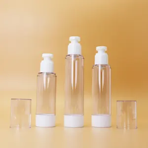 पर्सनल केयर पैकेज वायुहीन बोतल वायुहीन पंप बोतल कॉस्मेटिक पैकेज कंटेनर लोशन के लिए गोल वायुहीन पंप एएस बोतल