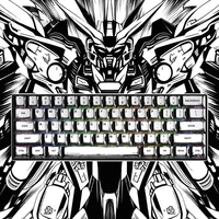 Capuchons de touches de clavier mécanique en PBT Cherry, 74/135 touches, thème de bande dessinée Anime russe, accessoires d'ordinateur de jeu personnalisés à faire soi-même