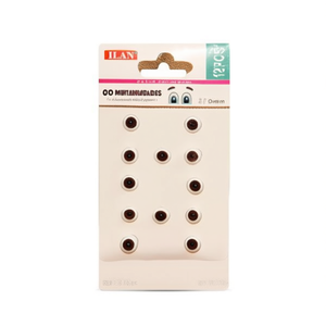 Ojo Artificial Ilan de 10 mm para Muñecas, 12 Piezas - Product Image 1