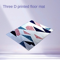 Tapis de sol en velours cristal abstrait Polyester antidérapant moderne 3D léger tapis de luxe pour chambre chevet salon canapé