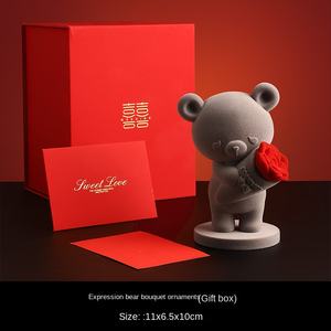 Behanmei Nuevo Regalo de Boda para Parejas, Ramo de Osos de Resina Flocada de Alta Calidad, Adornos para Propuesta de Matrimonio y Compromiso, China - Product Image 6