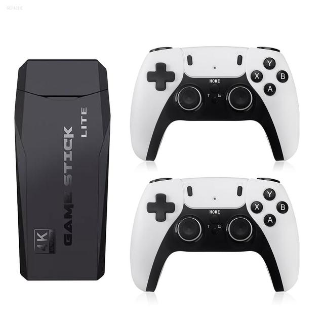 Gepaide Custom  M8 Pro Classic Retro Video Console TV Stick 2.4G Wireless Gamepads 20000 Games Supports NES FC SNES GB GBC MD