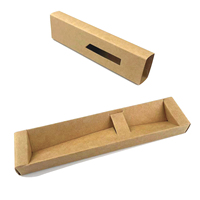 Caja Individual de bolígrafo de papel kraft marrón, para metal, bolígrafo de bola bonito