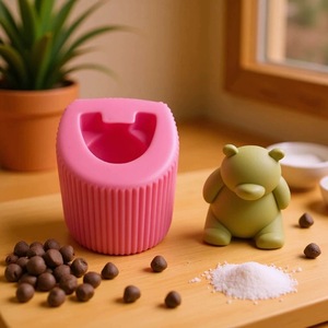 Bear-shaped fondant silicone cake mold kitchen accessory cartoon bear-shaped <b>chocolate</b> cake decoration mold DIY baking tool - Product Image 1