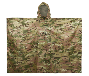 Multi Function Camouflage 3 in 1 Waterproof Rain Poncho Lightweight <strong>Raincoat</strong> for Hiking Camping - Product Image 5