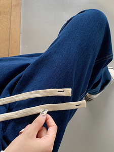 Nouveauté Pantalon Harem ample et respirant à taille haute en tissu de coton vintage, longueur totale, uni, pour femmes - Product Image 2