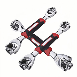 Clé universelle multifonction 52 en 1, clé à douille 8 en 1, clé à tête rotative à 360 degrés, réparation de vélo et de voiture - Product Image 1