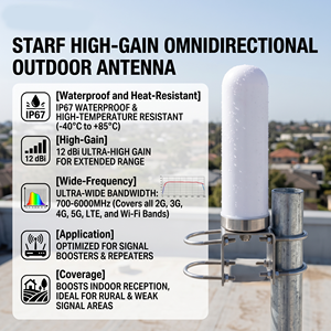 Antena Celular Direccional para Exteriores 4G 5G LTE GSM para Router y Amplificador de Señal de Teléfono Celular, Banda Ancha 698-6000mhz 10dBi STA-701 - Product Image 4