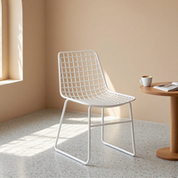 Bol Bertoia en métal pour meubles de maison moderne, chaise en fil de maille blanche, Design Vintage, hong kong, Style européen, échantillon gratuit