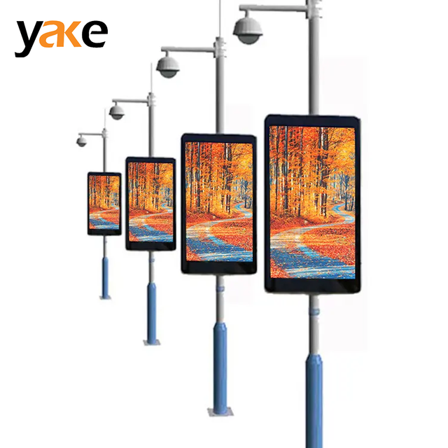 Outdoor Wireless Waterproof Pole Led Display Street Advertising Video Digital Billboard Display Smart Single Double Sides Screen