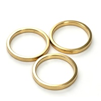 Anti-Tarnish Coated Brass Circular Ring Handmade Ornament Inlay Fitting