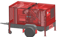 Compresseur d'air diesel portable de construction 390CFM 400 CFM