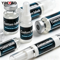 Étiquettes personnalisées en rouleau pour flacons 3ml 5ml 10ml, autocollants résistants aux UV, à l'eau et aux basses températures, avec logo, pour petits flacons de laboratoire
