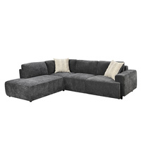 Canapé-lit convertible en tissu, design européen moderne, écologique, en forme de L, grand rangement confortable pour salon - Offre Spéciale