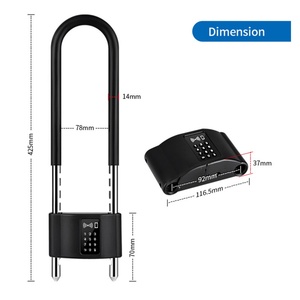 Bicycle Electronic Anti Theft <b>Security</b> Recognition TTlock App Smart U-Lock with Key APP NFC for Office Warehouse Bicycle - Product Image 5