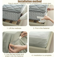 Lot de 4 attaches invisibles pour draps et housses de lit, clips de maintien invisibles pour draps et couettes, clips antidérapants fixes pour housses de couette simples