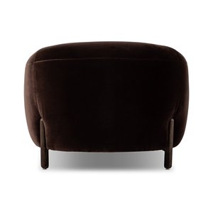 Poltrona Moderna Italiana di Lusso in Velluto Marrone Scuro, Sedia Curva da Club <span class=keywords><strong>per</strong></span> Salotti di Design e Progetti di Ville di Lusso - Product Image 4