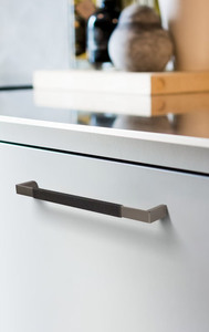 Hot Sale Nordic Zinc Alloy Real Cowhide Leather Handle for Cabinets Grey Black <strong>Gold</strong> Brown Wardrobe Handles Luxury - Product Image 3