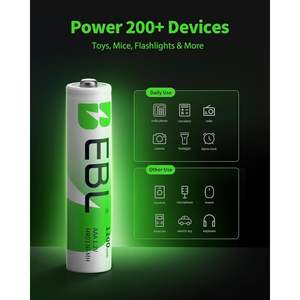 For EBL 8-Count <b>AAA</b> <b>Rechargeable</b> 1100mAh 1.2V Ni-MH Triple Remote Controls <b>Batteries</b> for Household Electronic Devices 1000mAh - Product Image 6