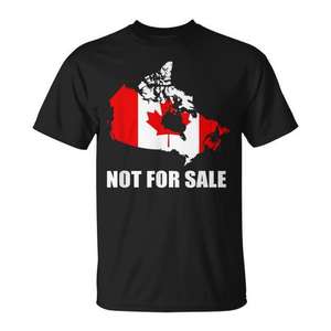 T-shirt promotionnel avec carte du Canada et des États-Unis – Non destiné à la vente au Canada - Product Image 1