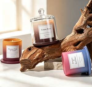 Vela Aromática <span class=keywords><strong>de</strong></span> Cera <span class=keywords><strong>de</strong></span> Soja con Cubierta <span class=keywords><strong>de</strong></span> Vidrio Degradado y Base <span class=keywords><strong>de</strong></span> Cúpula <span class=keywords><strong>de</strong></span> Vidrio, Hecha a Mano, Ecológica, Regalo <span class=keywords><strong>de</strong></span> Lujo para Pascua - Product Image 3