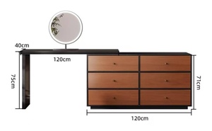 Directe d'usine, ensemble <span class=keywords><strong>de</strong></span> coiffeuse <span class=keywords><strong>avec</strong></span> petite commode et commode pour le maquillage contemporain, ensemble <span class=keywords><strong>de</strong></span> coiffeuse <span class=keywords><strong>avec</strong></span> petite commode - Product Image 6