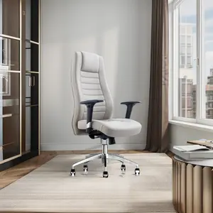 Adjustable Swivel Chair Manufacture Modern Boss Executive Swivel Adjustable Swivel Ergonomic PU Leather Office Chairs For Long Working Hours