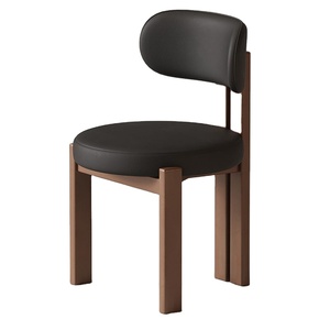 Chaise <span class=keywords><strong>de</strong></span> salle à manger <span class=keywords><strong>en</strong></span> bois massif écologique <span class=keywords><strong>de</strong></span> style nordique moderne avec dossier crème pour la maison, le bureau et l'hôtel ZN 505 - Product Image 2