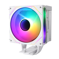 Ventilateur CPU QiuzAim AM5/X99 silencieux 1700/2011 avec dissipateur thermique à 4 tubes en cuivre, ventilateur ARGB prismatique 120 mm, 5v3 broches PWM, refroidissement par air 1150, émission de lumière I5
